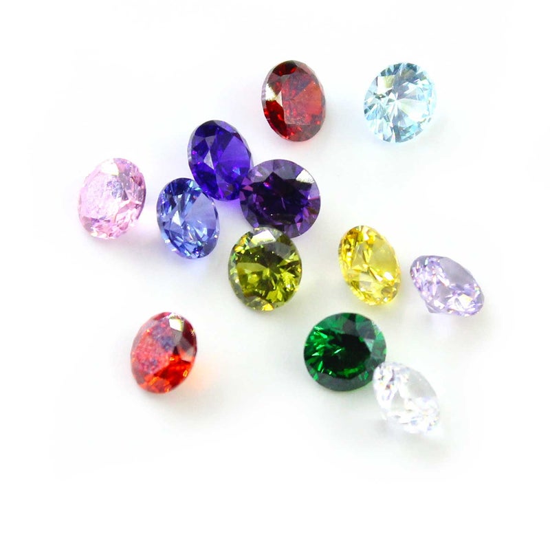 ALEXCRAFT Wholesale 24PCS Crystal Glass Zircon Round 5MM Birthstones Floating Charms Bulk for Living Memory Locket Necklace - Image 4